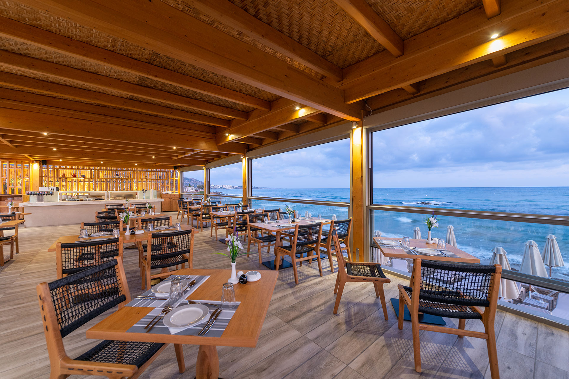 Restaurant with sea view