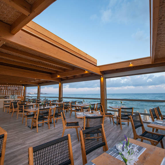 Restaurant with sea view